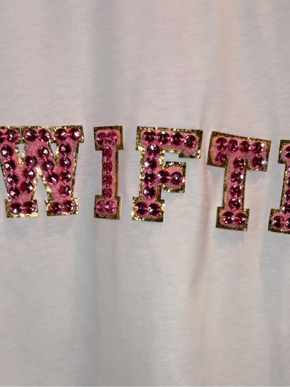 Lola and the Boys Pink Crystal Rhinestone Swiftie Tee sz. 8 NWT - Picture 2 of 6